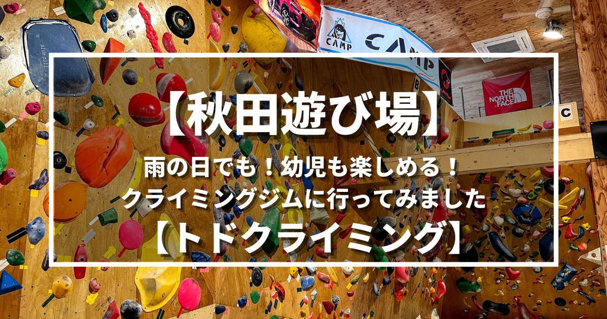 秋田遊び場 雨の日でも 幼児も楽しめる クライミングジムに行ってみました トドクライミング 野に山どこへでも